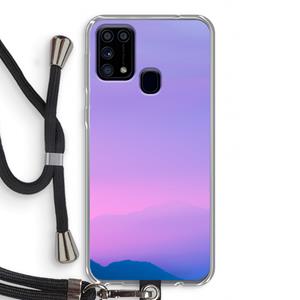 CaseCompany Sunset pastel: Samsung Galaxy M31 Transparant Hoesje met koord