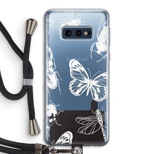 CaseCompany Tiny Bugs: Samsung Galaxy S10e Transparant Hoesje met koord
