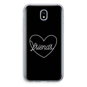 CaseCompany Friends heart black: Samsung Galaxy J5 (2017) Transparant Hoesje