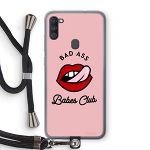 CaseCompany Badass Babes Club: Samsung Galaxy A11 Transparant Hoesje met koord
