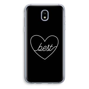 CaseCompany Best heart black: Samsung Galaxy J5 (2017) Transparant Hoesje