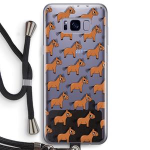 CaseCompany Pony: Samsung Galaxy S8 Transparant Hoesje met koord