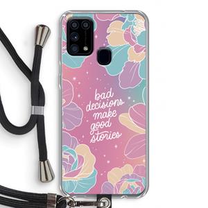 CaseCompany Good stories: Samsung Galaxy M31 Transparant Hoesje met koord