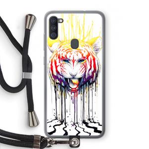 CaseCompany Fading: Samsung Galaxy A11 Transparant Hoesje met koord