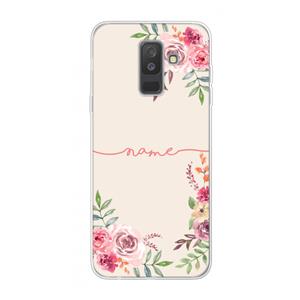 CaseCompany Rozen: Samsung Galaxy A6 Plus (2018) Transparant Hoesje