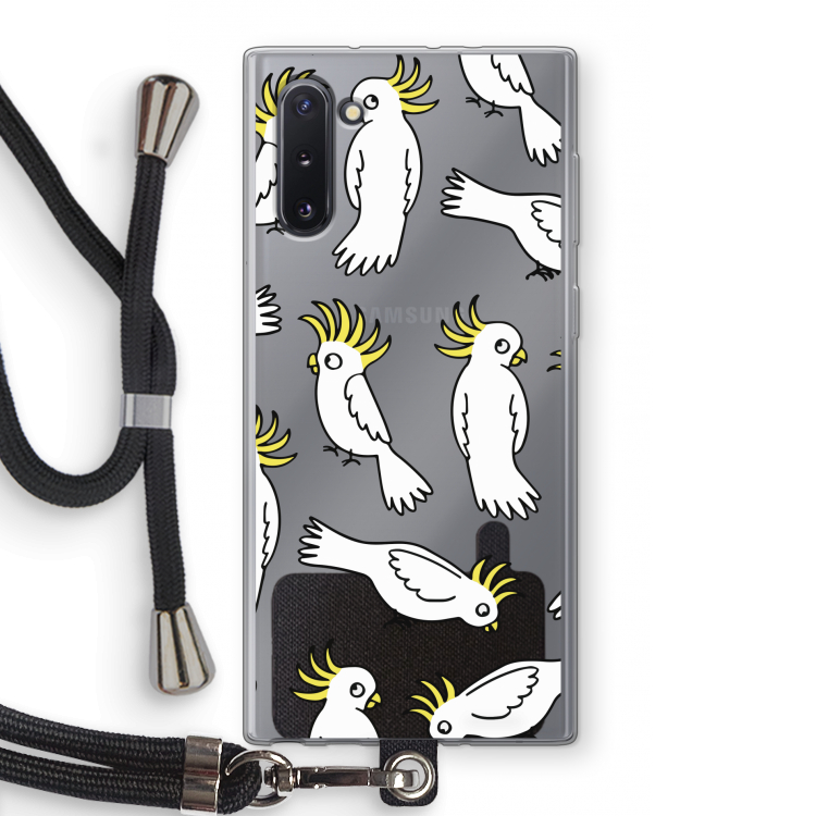 CaseCompany Papegaai: Samsung Galaxy Note 10 Transparant Hoesje met koord