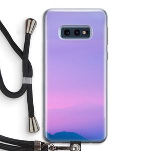 CaseCompany Sunset pastel: Samsung Galaxy S10e Transparant Hoesje met koord
