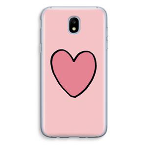 CaseCompany Hartje: Samsung Galaxy J5 (2017) Transparant Hoesje
