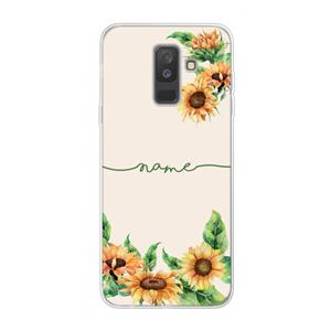 CaseCompany Zonnebloemen: Samsung Galaxy A6 Plus (2018) Transparant Hoesje