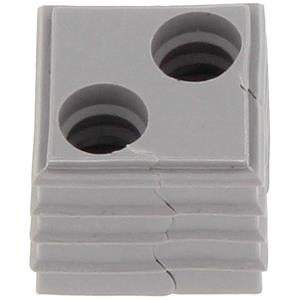 CONTA-CLIP KDS-DE 2X8 GR Dichtelement Thermoplastisches Elastomer Grau 10St.