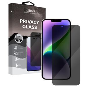 Lunso iPhone 14 Plus - Privacy Glass - Gehard beschermglas