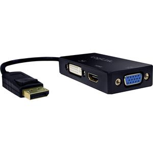 LogiLink 4K DisplayPort auf DVI/HDMI/VGA Adapter, schwarz