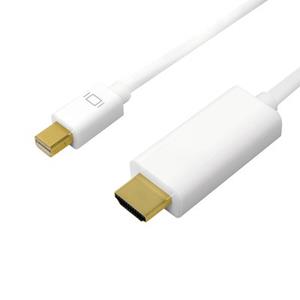 LogiLink Mini DisplayPort - HDMI Kabel, 4K, weiß, 3,0 m