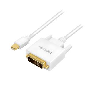 LogiLink Mini DisplayPort - DVI Adapterkabel, weiß, 1,8 m