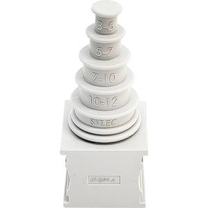 trucomponents TRU COMPONENTS KT-DPF-A Kabeldurchführung Klemm-Ø (max.) 12mm Elastomer Grau
