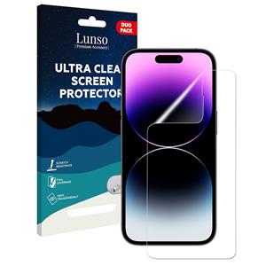 Lunso iPhone 14 Pro Max - Duo Pack (2 stuks) Beschermfolie - Full Cover Screenprotector