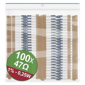 Quadrios 22P040 Metallschicht-Widerstand Sortiment 47Ω axial bedrahtet 0.25W 0.01% 1 Set