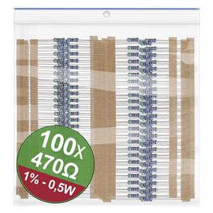 Quadrios 22P091 Metallschicht-Widerstand Sortiment 470Ω axial bedrahtet 0.5W 0.01% 1 Set