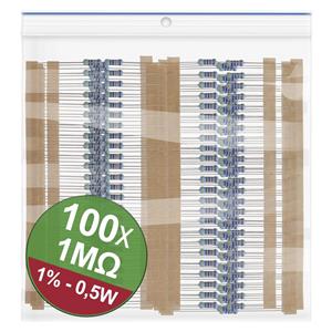 Quadrios 22P103 Metallschicht-Widerstand Sortiment 1 MΩ axial bedrahtet 0.5W 0.01% 1 Set