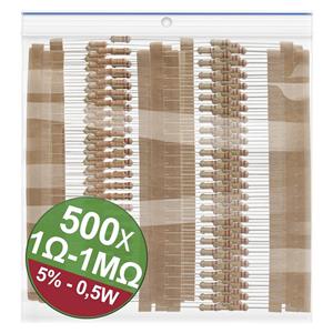 Quadrios 22P105 Koolfilmweerstand assortiment Axiaal bedraad 0.5 W 5 % 1 set(s)