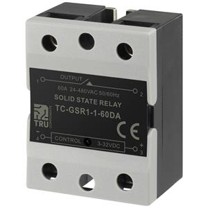 trucomponents TRU COMPONENTS Halfgeleiderrelais TC-GSR-1-60DA 60 A Schakelspanning (max.): 480 V/AC DC-circuit 1 stuk(s)