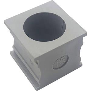 TRU COMPONENTS KT 15 Kabeldoorvoering Gegroefd Klem-Ø (max.): 16 mm Elastomeer Grijs 1 stuk(s)