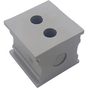 trucomponents TRU COMPONENTS KT 2/5 Kabeldurchführung Klemm-Ø (max.) 5mm Elastomer Grau
