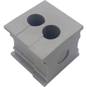 trucomponents TRU COMPONENTS KT 2/7 Kabeldurchführung Klemm-Ø (max.) 7mm Elastomer Grau