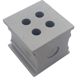trucomponents TRU COMPONENTS KT 4/4 Kabeldurchführung Klemm-Ø (max.) 4mm Elastomer Grau