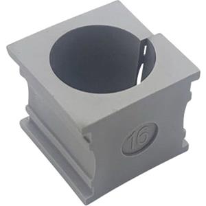 trucomponents TRU COMPONENTS KTs 16 Kabeldurchführung Klemm-Ø (max.) 16mm Elastomer Grau
