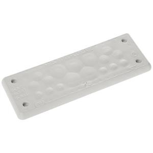 Trelleborg MH-24 F 17-2 LIGHT GREY UL94 V-0 IP65 | TPE | Screw Durchführungsplatte TPE Grau 1St.