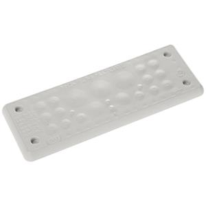 Trelleborg MH-24 F 23-1 LIGHT GREY UL94 V-0 IP65 | TPE | Screw Durchführungsplatte TPE Grau 1St.
