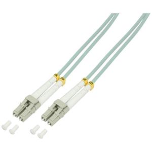 LogiLink FP3LC00 Glasvezel Optische vezel Aansluitkabel [1x LC-stekker - 1x LC-stekker] 50/125 µ Multimode OM3 0.50 m