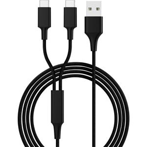 Smrter USB-laadkabel USB 2.0 USB-A stekker, USB-C stekker 1.20 m Zwart _HYDRA_DUO_C_BK