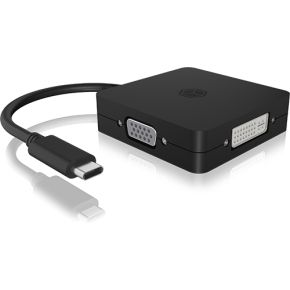 ICY BOX USB-C Adapter [1x USB-C - 4x DisplayPort, HDMI, DVI, VGA] IB-DK1104-C