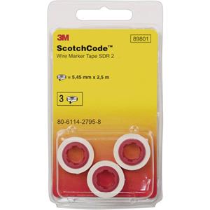 3M Scotchcode kabelmarkeerder-navulrollen 80-6114-2796-6 Wit, Geel 