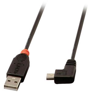 LINDY USB-kabel USB 2.0 USB-A stekker, USB-mini-B stekker 2.00 m Zwart 31972