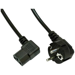 Akyga Strom Anschlusskabel [1x Kaltgeräte-Buchse C13 - 1x Schutzkontakt-Stecker] 3m Schwarz