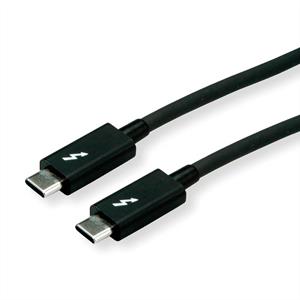 Roline USB-Kabel Thunderbolt™ 3 Thunderbolt™ (USB-C™) Stecker 2.00m Schwarz Geschirmt 11.02.9042