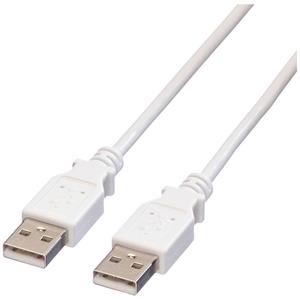 Value USB-kabel USB 2.0 USB-A stekker 1.80 m Wit Afgeschermd 11.99.8919