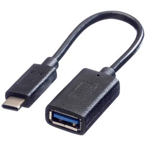 Value USB-kabel USB 3.2 Gen1 (USB 3.0 / USB 3.1 Gen1) USB-C stekker, USB-A bus 0.15 m Zwart 11.99.9030