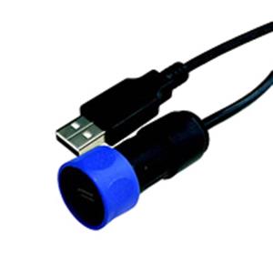 Bulgin USB-kabel USB 2.0 USB-A stekker, USB-micro-B stekker 3.00 m Zwart, Blauw PXP4040/B/3M00