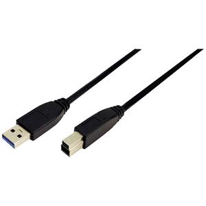 LogiLink USB-kabel USB 3.2 Gen1 (USB 3.0 / USB 3.1 Gen1) USB-A stekker, USB-B stekker 1.00 m Zwart CU0023
