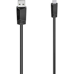 Hama USB-Kabel USB 2.0 USB-A Stecker, USB-Mini-B Stecker 1.50m Schwarz 00200606