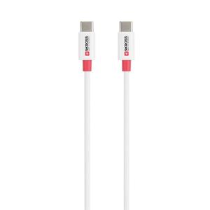 Skross USB-kabel USB 2.0 USB-C stekker, USB-C stekker 1.20 m Wit Rond SKCA0008C-C120CN