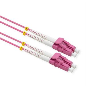 VALUE F.O. Kabel 50/125µm OM4, LC/LC, low-Loss connector , violet, 0,5 m