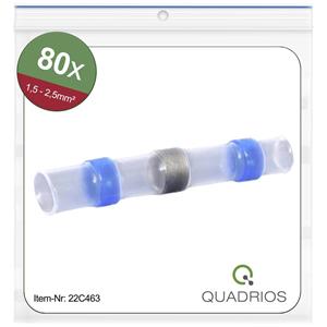 Quadrios 22C463 Stoßverbinder mit Schrumpfschlauch 1.5mm² 2.5mm² Vollisoliert Blau 1 Set