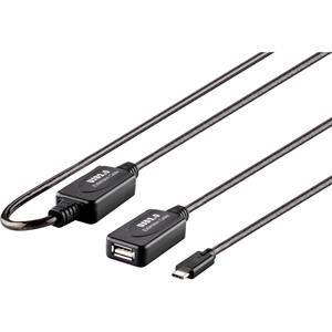 Renkforce USB-Kabel USB 2.0 USB-C™ Stecker, USB-A Buchse 7.50m Schwarz vergoldete Steckkontakte RF
