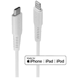 LINDY USB-kabel USB 2.0 Apple Lightning stekker, USB-C stekker 3 m Wit 31318