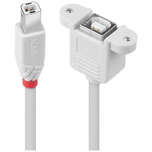 LINDY USB-Kabel USB 2.0 USB-B Stecker, USB-B Buchse 0.5m Grau 31800